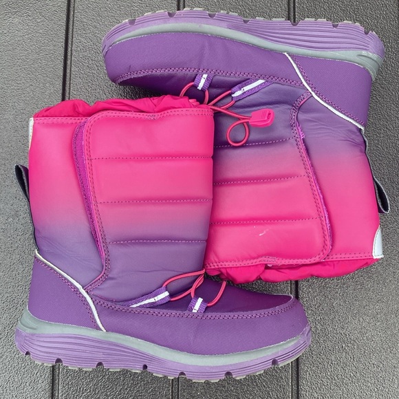 NWT - LANDS’ END Kids Snow Flurry Insulated Winter Boots in Winter Violet Ombré - Picture 6 of 7